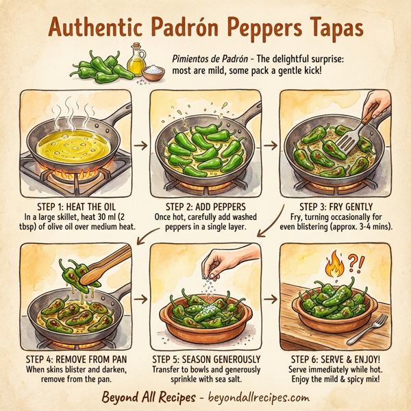 Authentic Padrón Peppers Tapas instructions