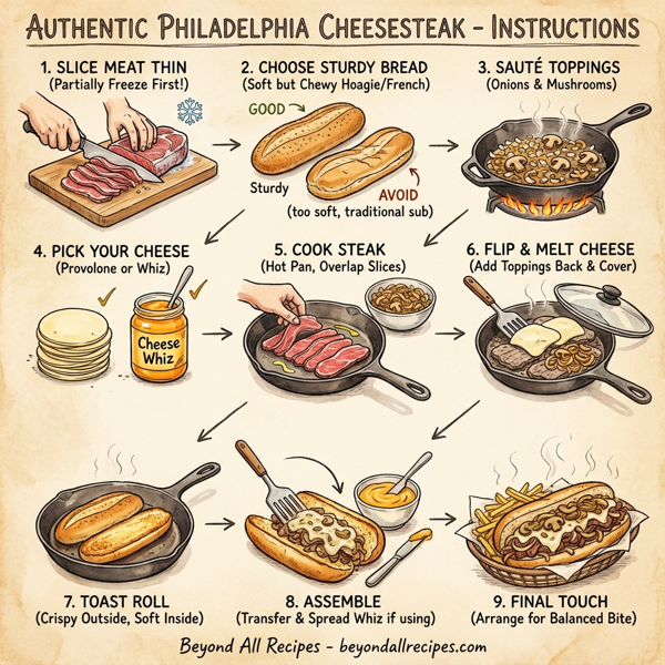 Authentic Philadelphia Cheesesteak instructions