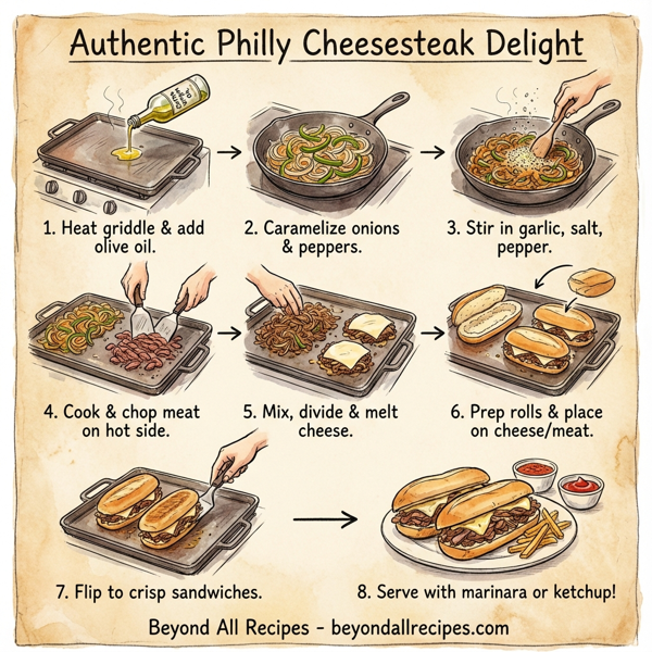Authentic Philly Cheesesteak Delight instructions