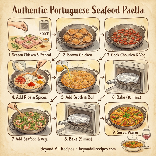 Authentic Portuguese Seafood Paella instructions