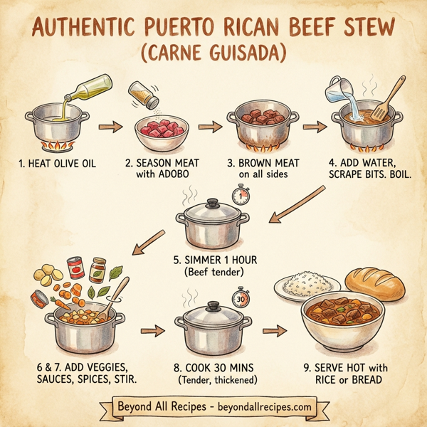 Authentic Puerto Rican Beef Stew (Carne Guisada) instructions