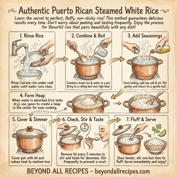 Authentic Puerto Rican Steamed White Rice instructions