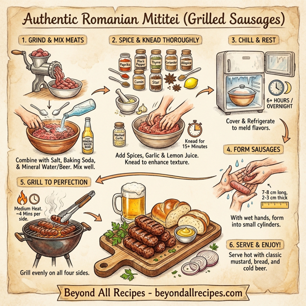 Authentic Romanian Mititei (Grilled Sausages) instructions