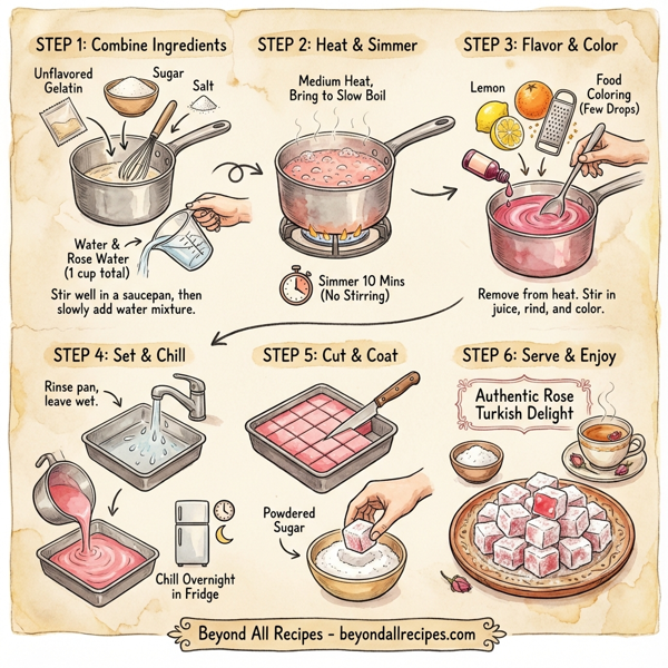 Authentic Rose Turkish Delight instructions