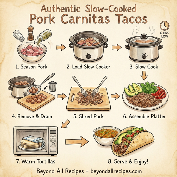 Authentic Slow-Cooked Pork Carnitas Tacos instructions