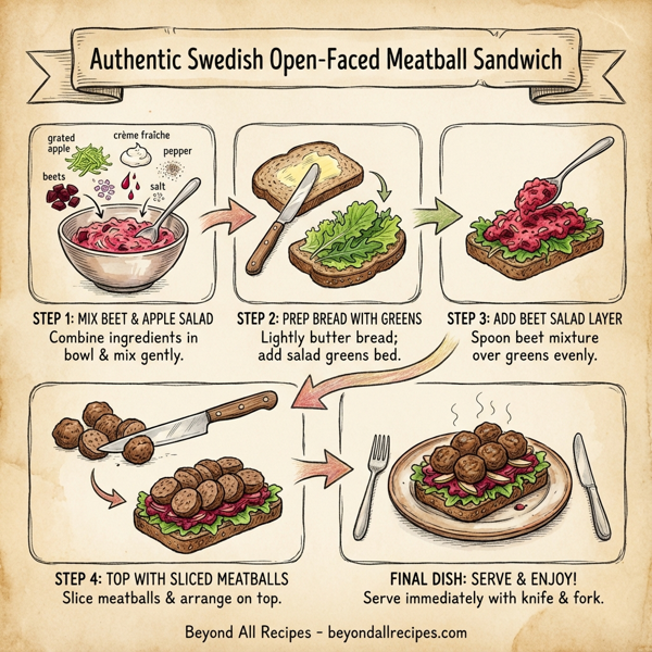 Authentic Swedish Open-Faced Meatball Sandwich instructions