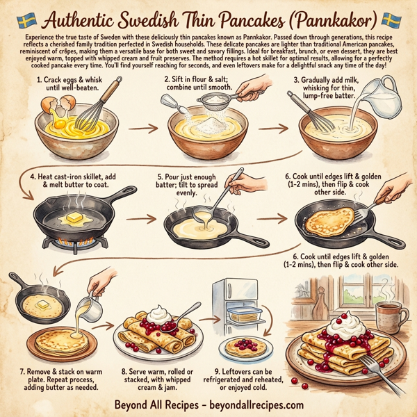 Authentic Swedish Thin Pancakes (Pannkakor) instructions