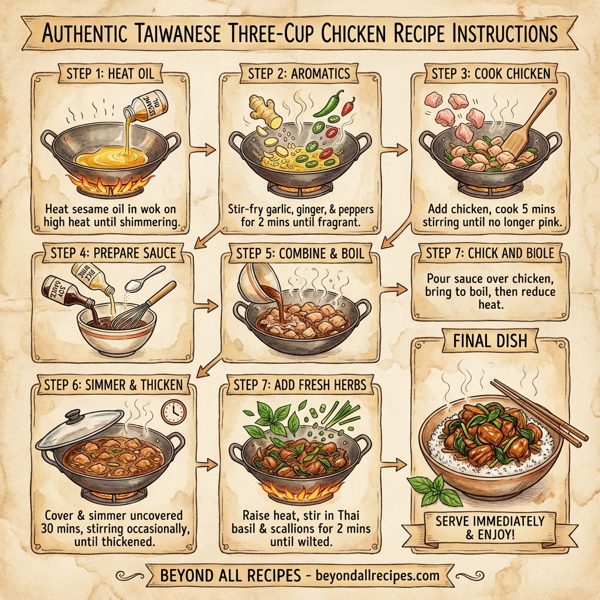 Authentic Taiwanese Three-Cup Chicken instructions