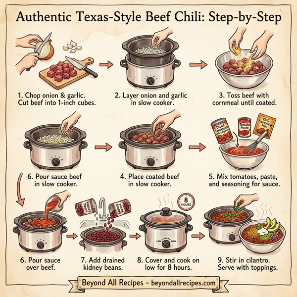Authentic Texas-Style Beef Chili instructions