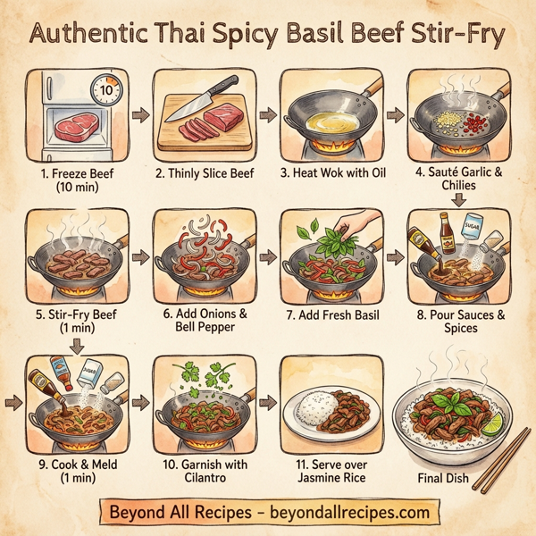 Authentic Thai Spicy Basil Beef Stir-Fry instructions