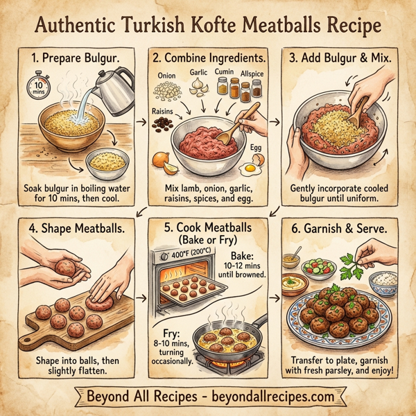 Authentic Turkish Kofte Meatballs instructions