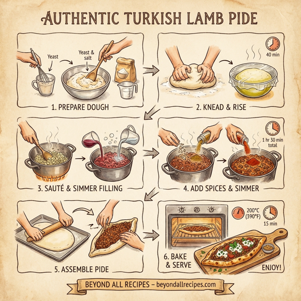 Authentic Turkish Lamb Pide instructions