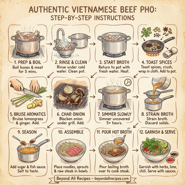 Authentic Vietnamese Beef Pho instructions