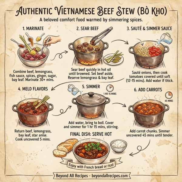 Authentic Vietnamese Beef Stew (Bò Kho) instructions