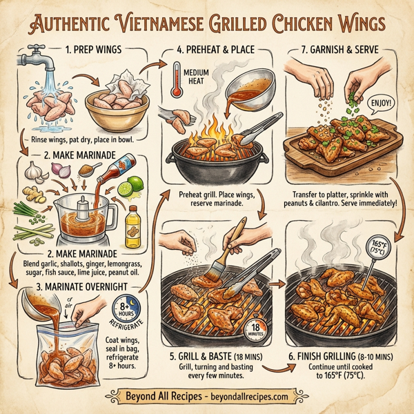 Authentic Vietnamese Grilled Chicken Wings instructions