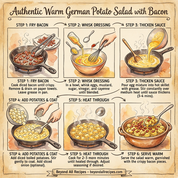Authentic Warm German Potato Salad with Bacon instructions
