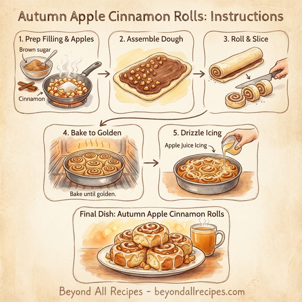Autumn Apple Cinnamon Rolls instructions