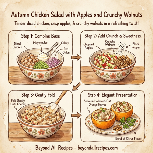 Autumn Chicken Salad with Apples and Crunchy Walnuts instructions