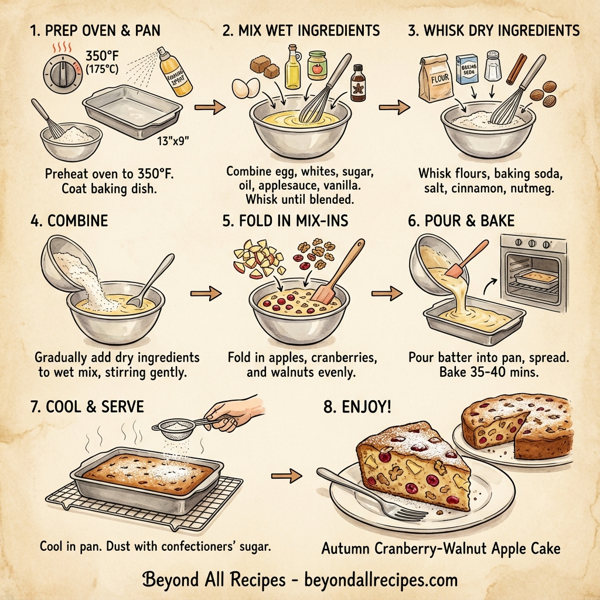 Autumn Cranberry-Walnut Apple Cake instructions