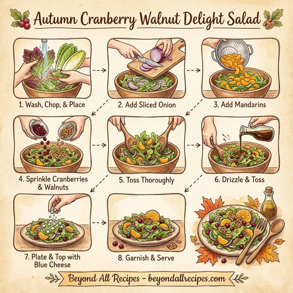 Autumn Cranberry Walnut Delight Salad instructions