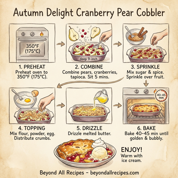 Autumn Delight Cranberry Pear Cobbler instructions
