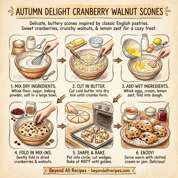 Autumn Delight Cranberry Walnut Scones instructions