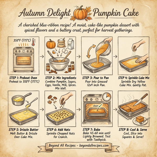 Autumn Delight Pumpkin Cake instructions
