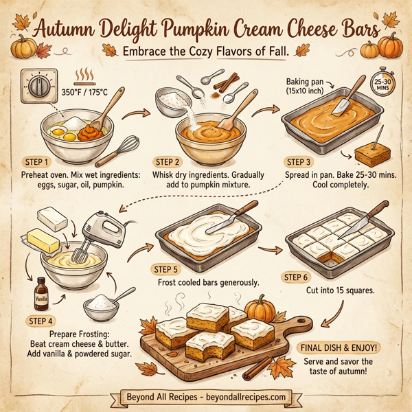Autumn Delight Pumpkin Cream Cheese Bars instructions