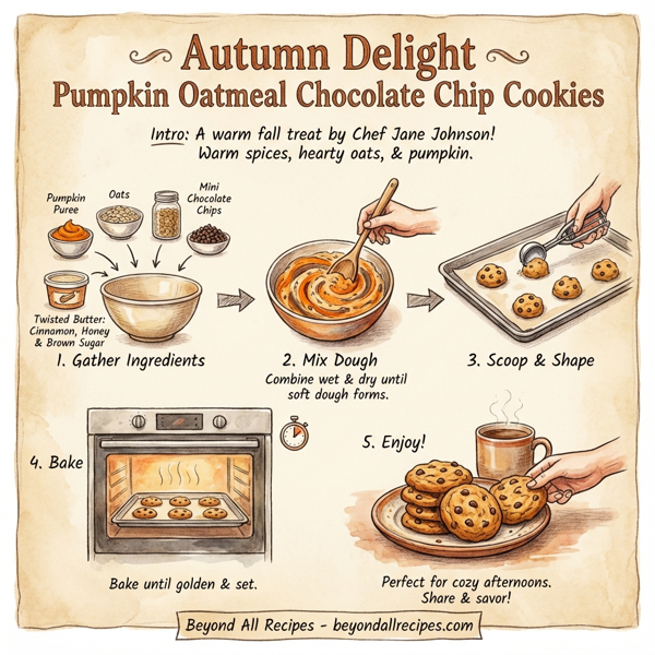 Autumn Delight Pumpkin Oatmeal Chocolate Chip Cookies instructions