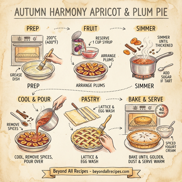 Autumn Harmony Apricot and Plum Pie instructions
