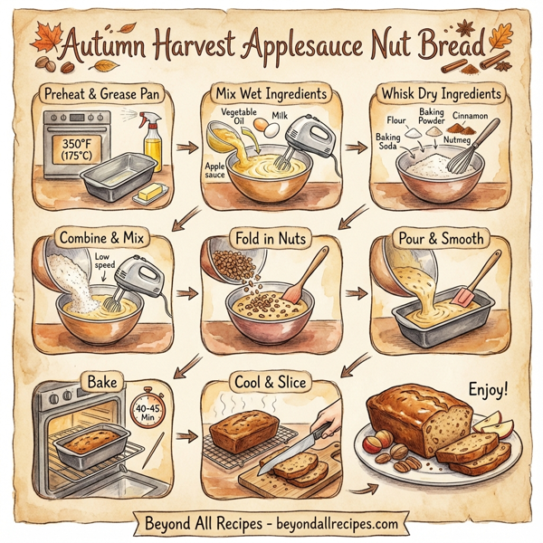 Autumn Harvest Applesauce Nut Bread instructions