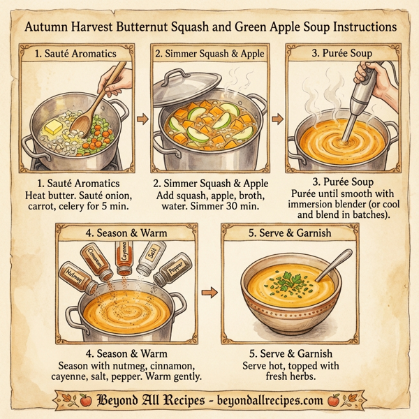 Autumn Harvest Butternut Squash and Green Apple Soup instructions