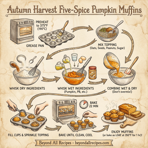 Autumn Harvest Five-Spice Pumpkin Muffins instructions
