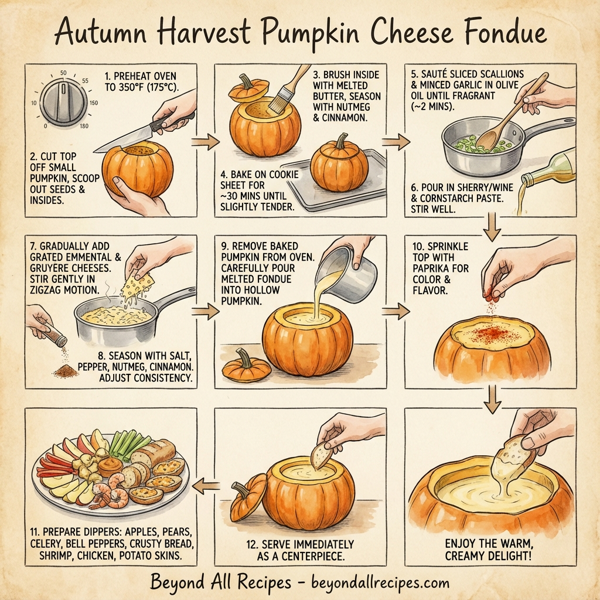 Autumn Harvest Pumpkin Cheese Fondue instructions