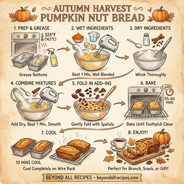 Autumn Harvest Pumpkin Nut Bread instructions