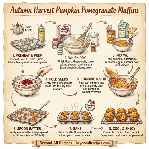 Autumn Harvest Pumpkin Pomegranate Muffins instructions