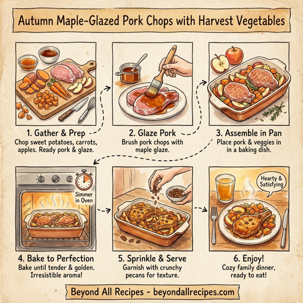 Autumn Maple-Glazed Pork Chops with Harvest Vegetables instructions