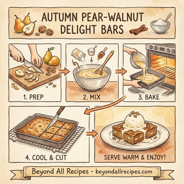 Autumn Pear-Walnut Delight Bars instructions