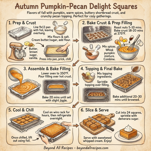 Autumn Pumpkin-Pecan Delight Squares instructions