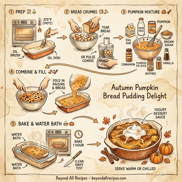 Autumn Pumpkin Bread Pudding Delight instructions