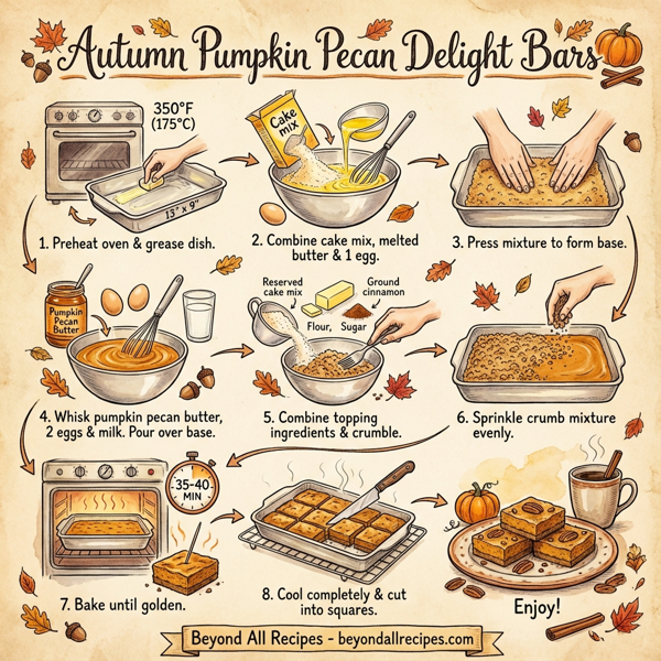 Autumn Pumpkin Pecan Delight Bars instructions