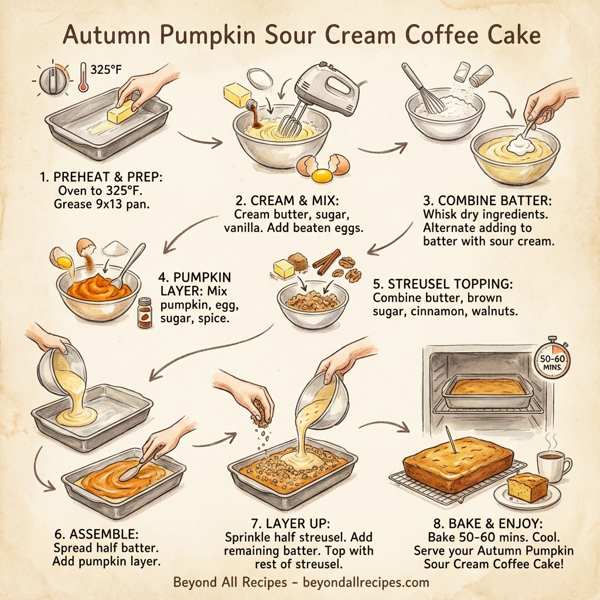 Autumn Pumpkin Sour Cream Coffee Cake instructions