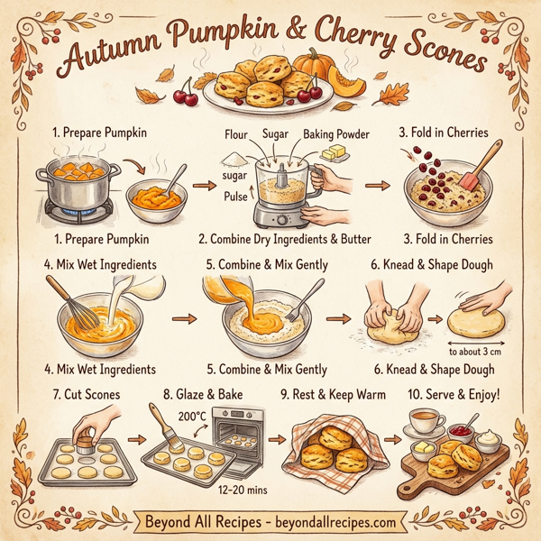Autumn Pumpkin & Cherry Scones instructions