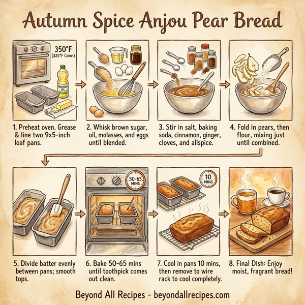 Autumn Spice Anjou Pear Bread instructions