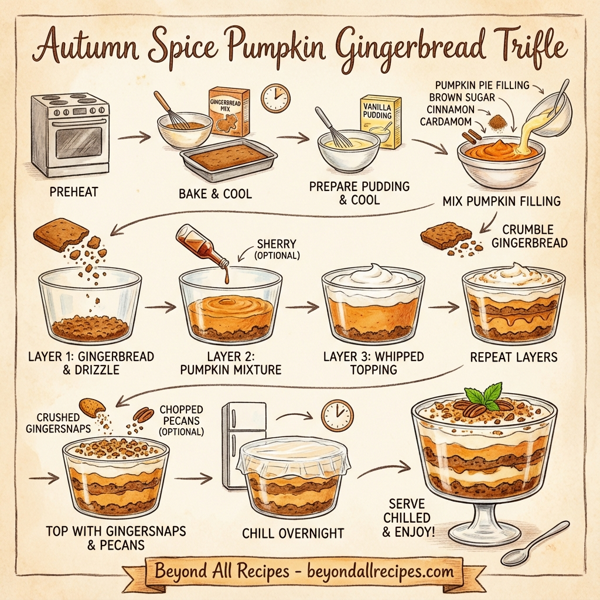 Autumn Spice Pumpkin Gingerbread Trifle instructions