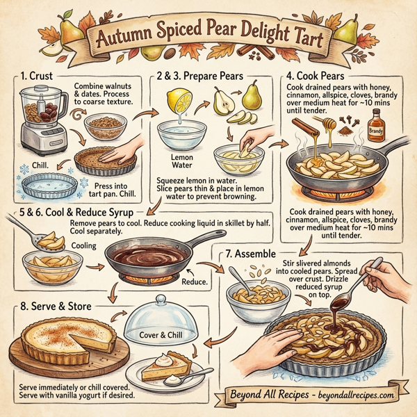 Autumn Spiced Pear Delight Tart instructions