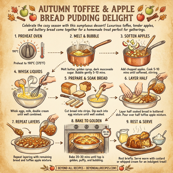 Autumn Toffee & Apple Bread Pudding Delight instructions