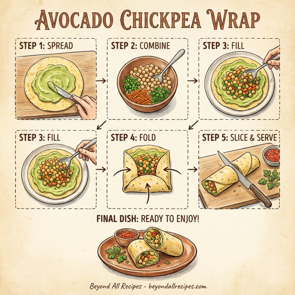 Avocado Chickpea Wrap instructions