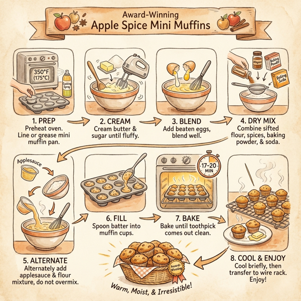 Award-Winning Apple Spice Mini Muffins instructions
