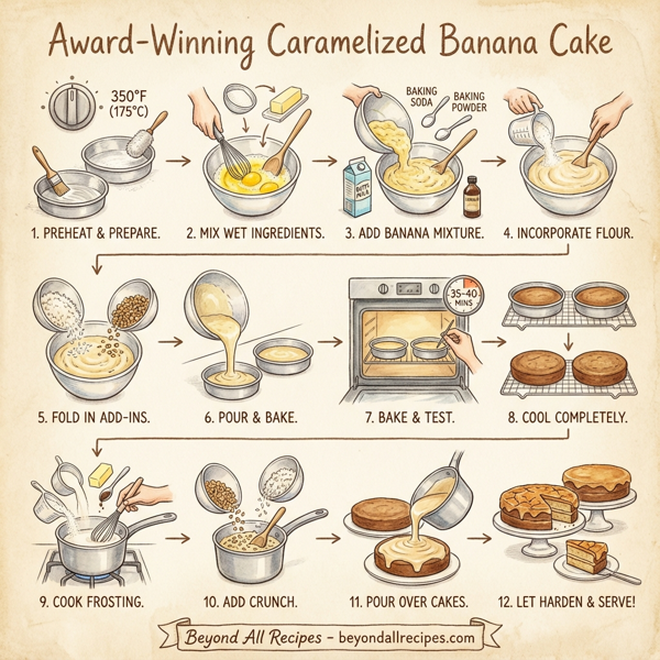 Award-Winning Caramelized Banana Cake instructions